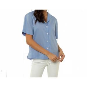NEW THIRTEEN SEVEN fancy bowler shirt in little boy blue